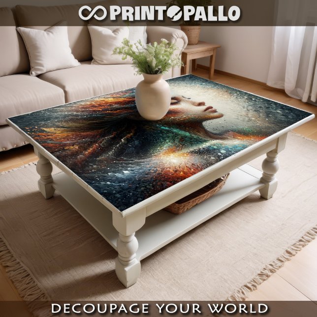 Papier Mousseline Femme en mosaïque aux couleurs pastel (Créateur téléchargé)