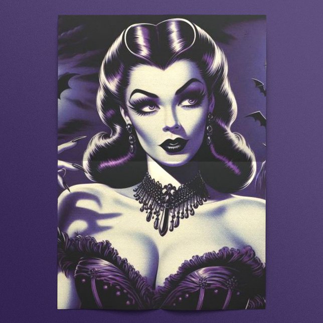 Papier Mousseline Femme gothique rétro (Créateur téléchargé)