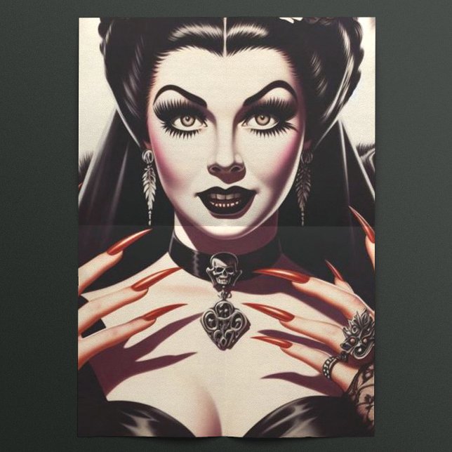 Papier Mousseline Femme gothique rétro (Créateur téléchargé)