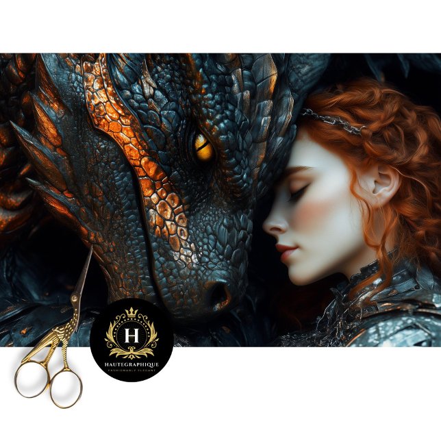 Papier Mousseline Femme guerrière du dragon de découpage (Créateur téléchargé)