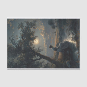 Papier Mousseline Femme par Pleine lune fluviale Peinture Découpage