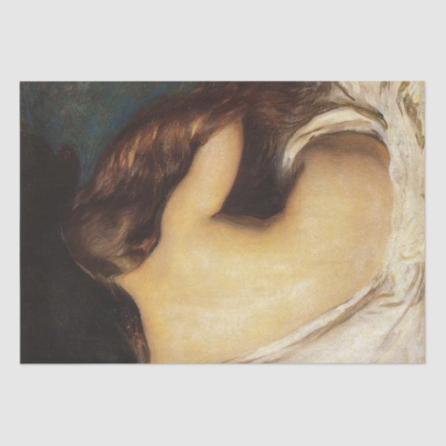 Papier Mousseline Femme qui pleure ses cheveux (par Joseph DeCamp) (Recto)