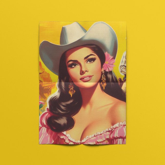 Papier Mousseline Femme Rétro de Campagne (Créateur téléchargé)