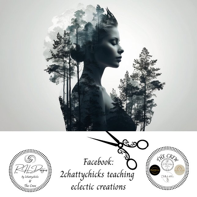 Papier Mousseline Femme surexposée forêt découpe (Créateur téléchargé)