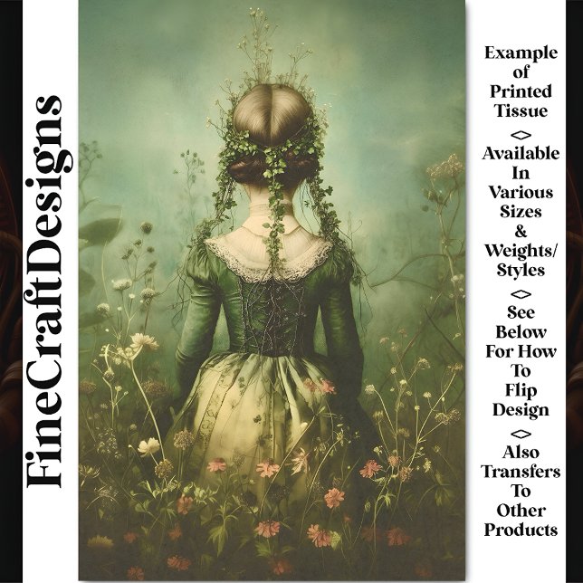 Papier Mousseline Femme victorienne De Derrière, Champ BE2 Découpage (Créateur téléchargé)