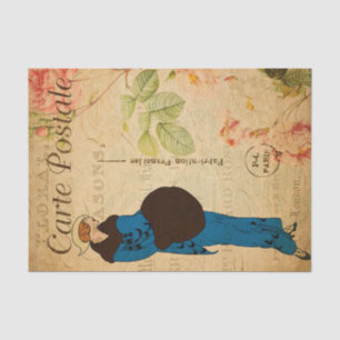 Papier Mousseline Femme vintage des années 1920 dans le dernier Pari