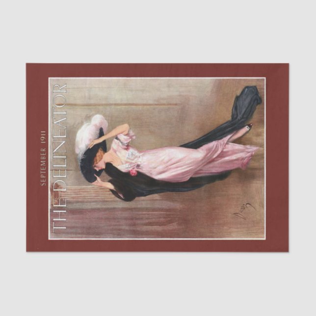 Papier Mousseline Femme vintage fascinante d'Edwardian   dans la (Recto)