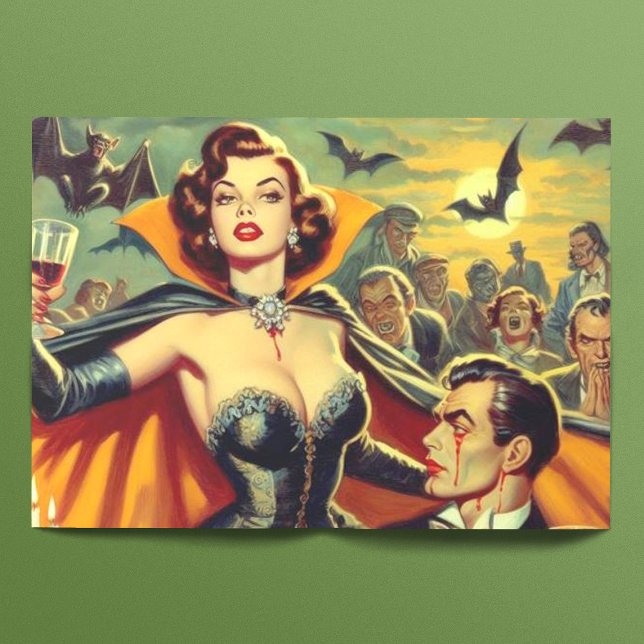 Papier Mousseline Femme vintage Vampire (Créateur téléchargé)