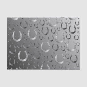 Papier Mousseline fer à cheval, argent, gris motif, chance, motif,