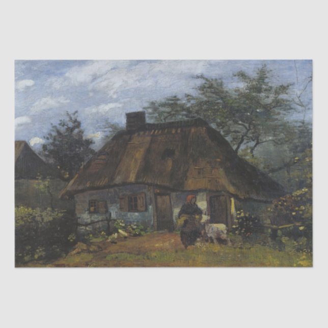 Papier Mousseline Ferme à Nuenen par Vincent Van Gogh (Recto)