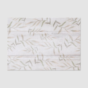 Papier Mousseline Ferme Botanique Blanc Botanique Blush Rustic Feuil