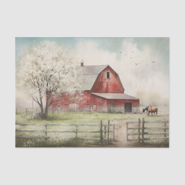 Papier Mousseline Ferme d'été (Recto)