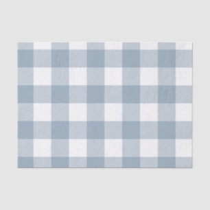 Papier Mousseline Ferme Rustique Carré Bleu Gris Buffalo à Carreaux
