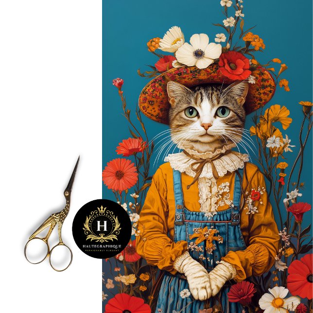 Papier Mousseline Ferme Rustique Découpage de Chat (Créateur téléchargé)