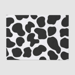 Papier Mousseline Ferme rustique d'impression noir et blanc de vache