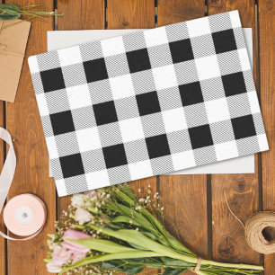Papier Mousseline ferme rustique fête de plaid de buffle blanc noir