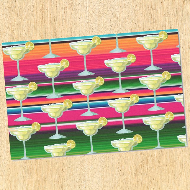 Papier Mousseline Festif Margarita Mexicaine Blanche Fiesta Serape (Créateur téléchargé)