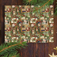 Festif Vintage Noël Ephémère Collage-Gold