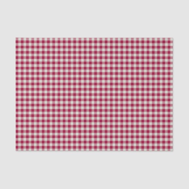Papier Mousseline Festin canneberge rouge En vichy Plaid Rustic Holi (Recto)