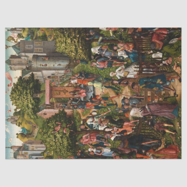 Papier Mousseline Festival des Archers par Maître de Francfort (Recto)