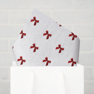 Papier Mousseline FESTIVE CHRISTMAS pretty simple red ribbon bow