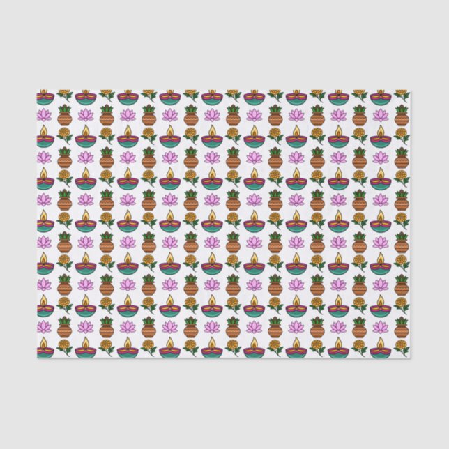 Papier Mousseline Festive Diwali Packaging Paper (Recto)