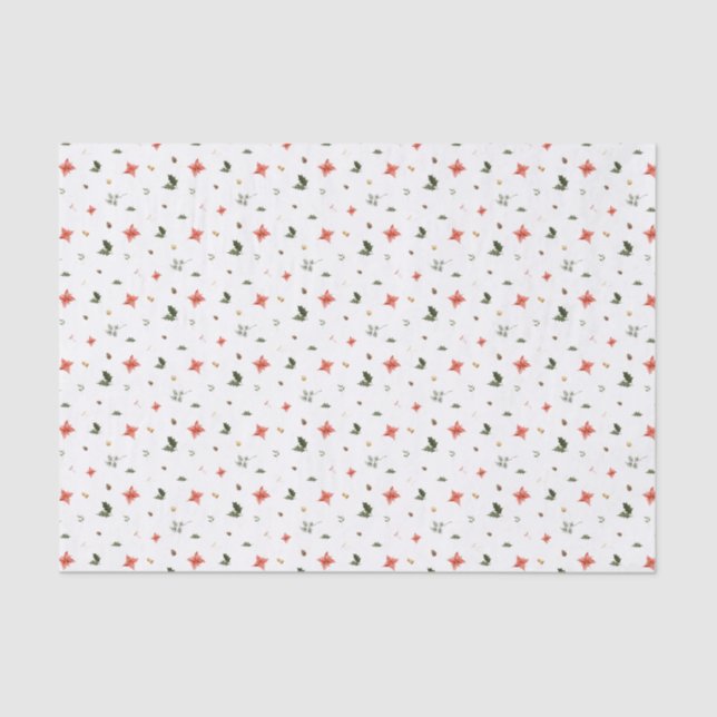 Papier Mousseline Festive Foliage Motif de vacances (Recto)