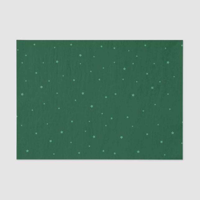 Papier Mousseline Festive Green et Starry Noël Holiday (Recto)