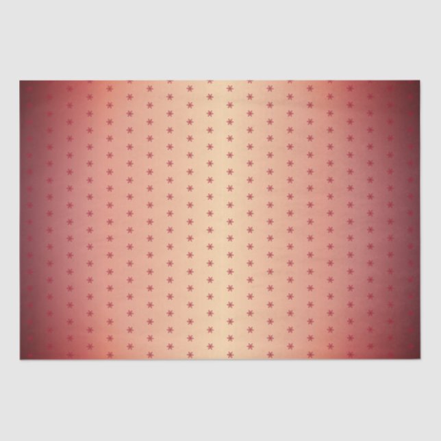 Papier Mousseline Festive Rouge métallique Flambeau de neige Motif N (Recto)