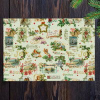 Festive Vintage Noël salutations Collage-Green