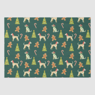 Papier Mousseline Festive Whippet Noël