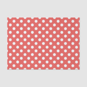 Papier Mousseline Fête d'anniversaire à pois rouges et blancs