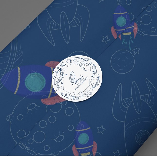 Papier Mousseline Fête d'anniversaire dans l'espace (Créateur téléchargé)