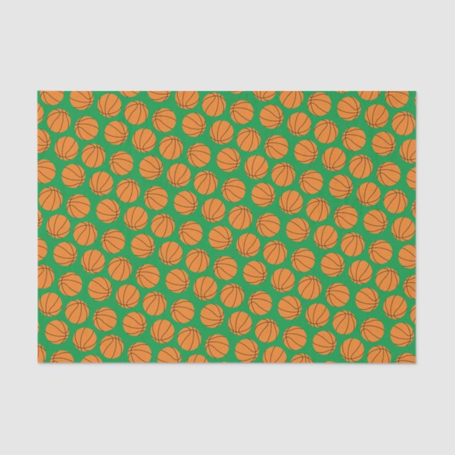 Papier Mousseline Fête d'anniversaire de basket-ball (Recto)