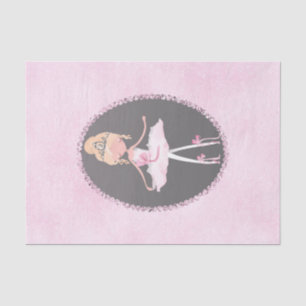 Papier Mousseline Fête d'anniversaire de danseuse de Pink & Grey Cou