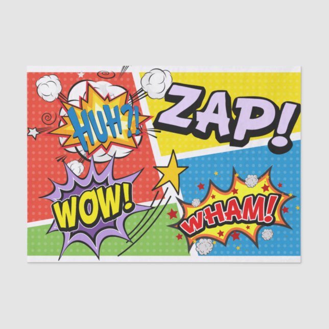 Papier Mousseline Fête d'anniversaire de la bande dessinée ! (Recto)