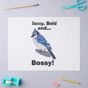 Papier Mousseline Fête d'anniversaire de l'oiseau effronté, audacieu
