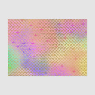 Papier Mousseline Fête d'anniversaire de Motif de sirène rose et ora