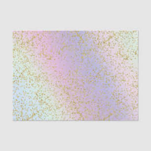 Papier Mousseline Fête d'anniversaire fantasy paillettes or pastel a