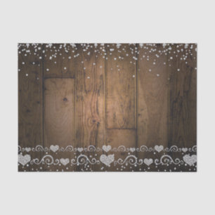 Papier Mousseline Fête d'anniversaire paillettes diamants Glam Bois