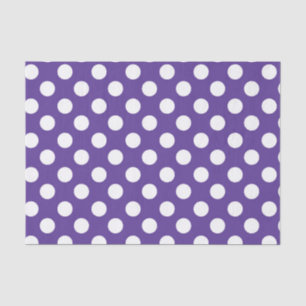 Papier Mousseline Fête d'anniversaire Violet & Blanc à pois