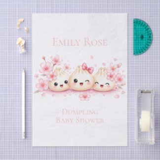 Papier Mousseline Fête de Bébé pour une Jolie Fille Pâté