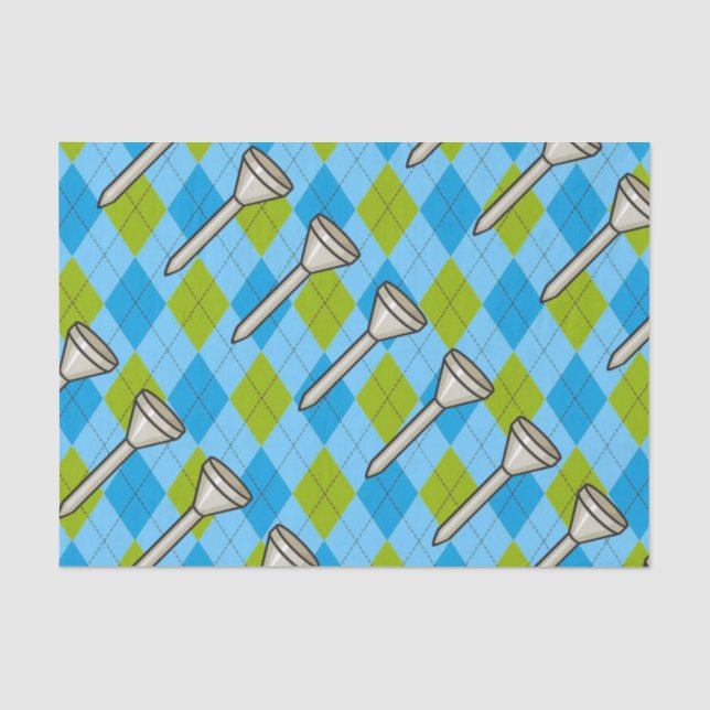 Papier Mousseline Fête de golf (Recto)