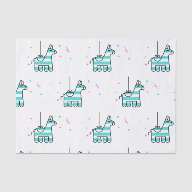 Papier Mousseline Fête de la Piñata (Recto)