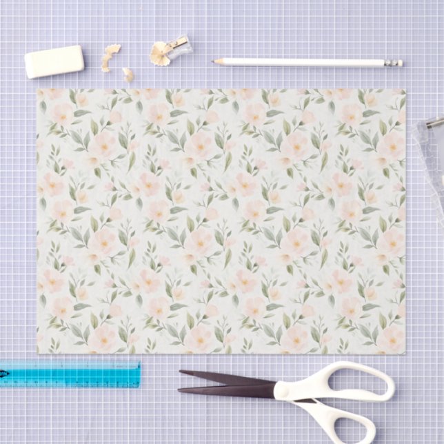 Papier Mousseline Fête de mariage avec fleurs de pêche (Artisanat)