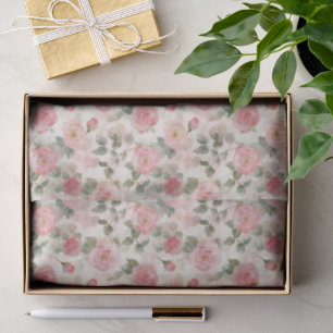 Papier Mousseline Fête de mariage florale aux roses roses blush roma