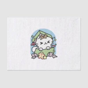 Papier Mousseline Fête de Noël avec Purr-ty Time Cat