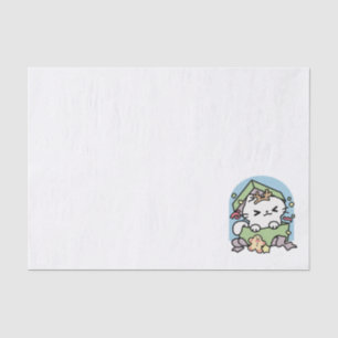 Papier Mousseline Fête de Noël avec Purr-ty Time Cat