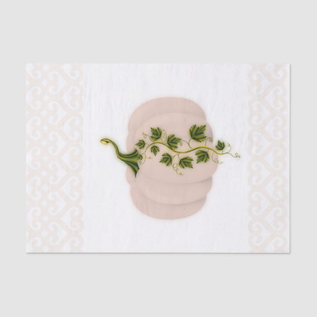 Papier Mousseline Fête des mariées d'automne Matte Pink Citrouille (Recto)