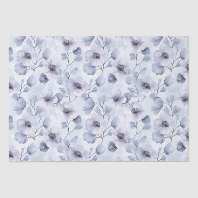 Papier Mousseline Fête des mariées florale de lavande violette (Recto)